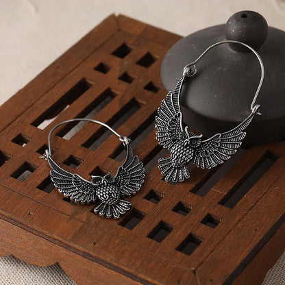 Vintage Bohemian Owl Statement Earrings - emmy-rae-jewels.com