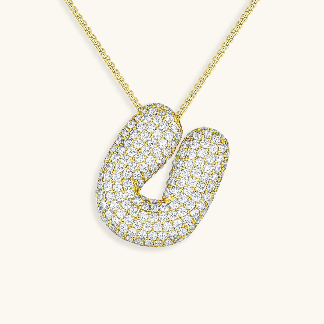 Hailey Bubble Initial Necklace - emmy-rae-jewels.com