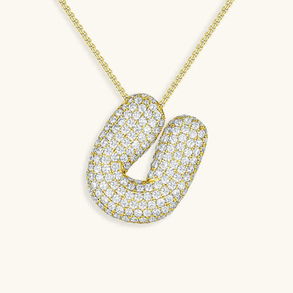 Hailey Bubble Initial Necklace - emmy-rae-jewels.com