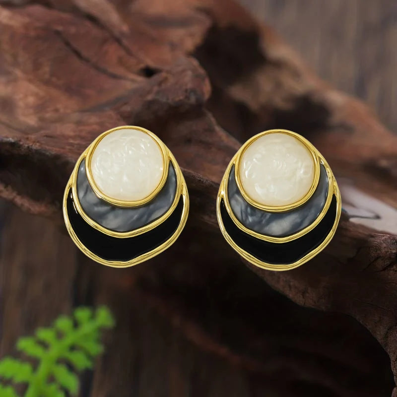 Layered Ocean Hoop Earrings