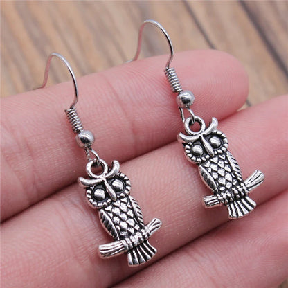 Vintage Owl Bohemian Dangle Earrings - emmy-rae-jewels.com
