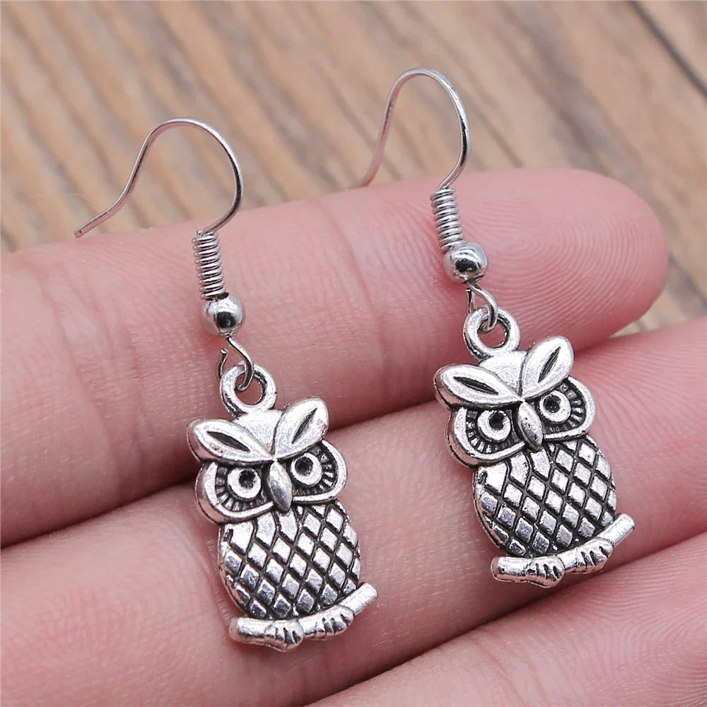 Vintage Owl Bohemian Dangle Earrings - emmy-rae-jewels.com