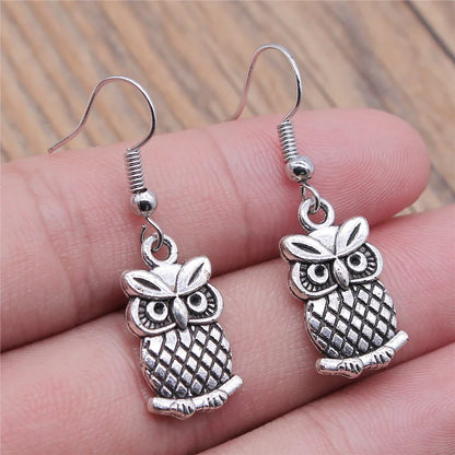 Vintage Owl Bohemian Dangle Earrings - emmy-rae-jewels.com