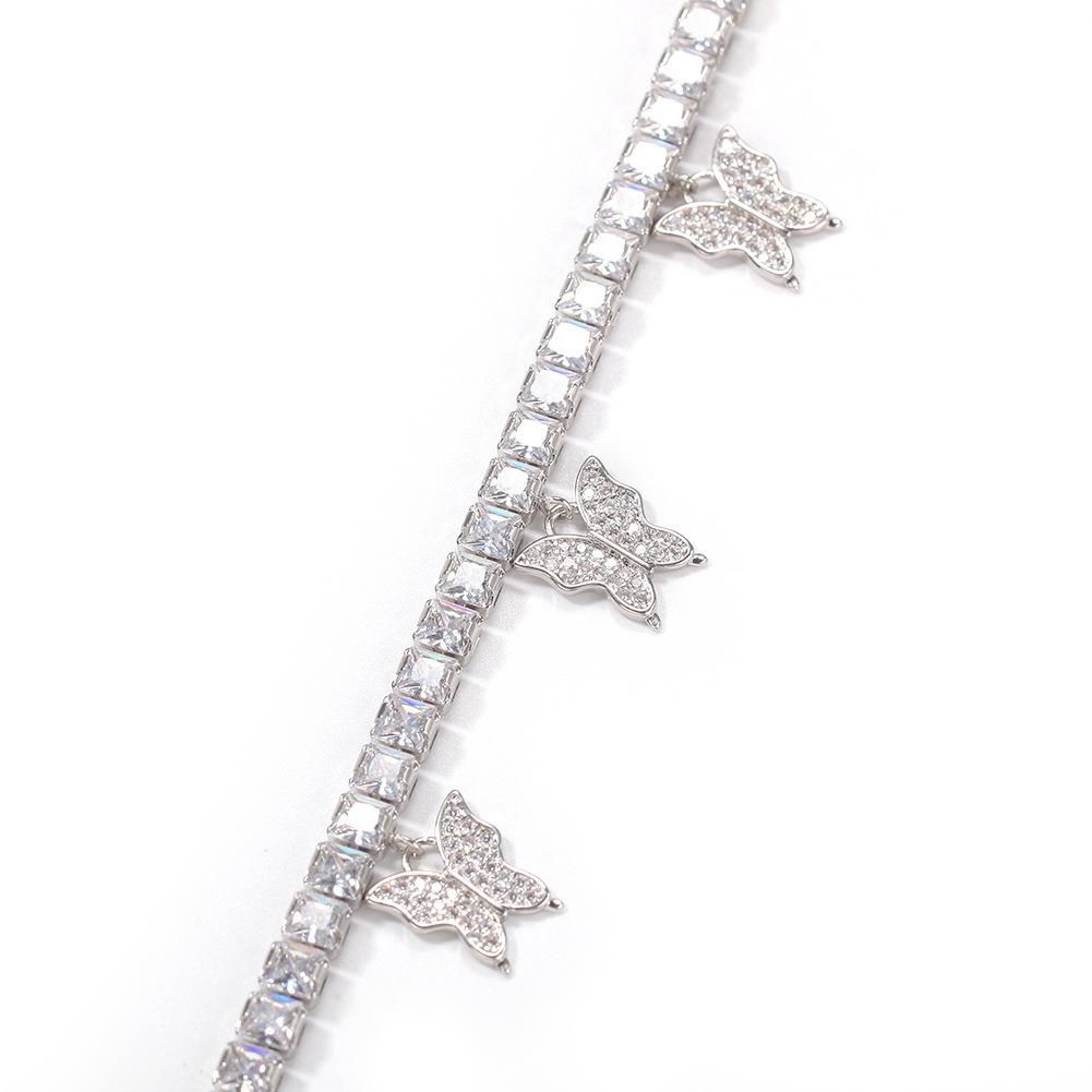 Butterfly Garden Zirconia Anklet - emmy-rae-jewels.com