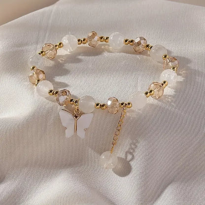 Beautiful Butterfly Beaded Stretch Bracelet - emmy-rae-jewels.com