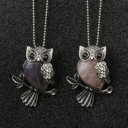 Crystal Owl Wisdom Pendant Necklace - emmy-rae-jewels.com