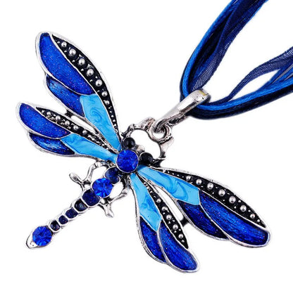 Crystal Dragonfly Pendant Necklace - emmy-rae-jewels.com