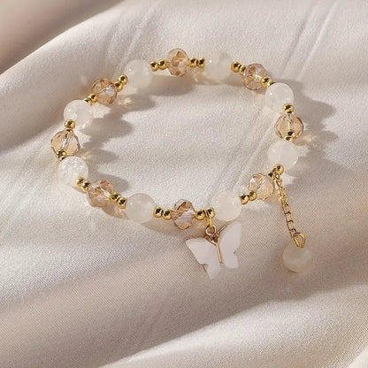 Beautiful Butterfly Beaded Stretch Bracelet - emmy-rae-jewels.com