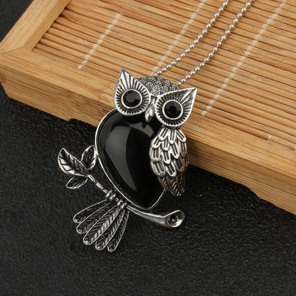 Crystal Owl Wisdom Pendant Necklace - emmy-rae-jewels.com