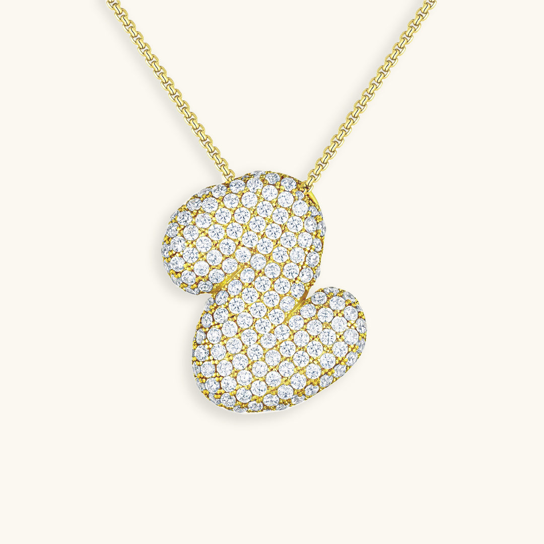 Hailey Bubble Initial Necklace - emmy-rae-jewels.com