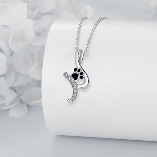 Cute Paw Print Pendant Necklace - emmy-rae-jewels.com