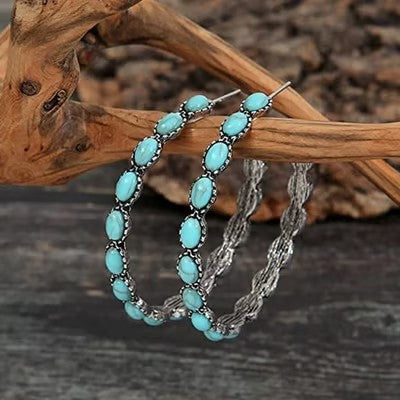 925 Vintage Turquoise Earrings - emmy-rae-jewels.com