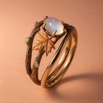 Nature Moonstone Ring - emmy-rae-jewels.com