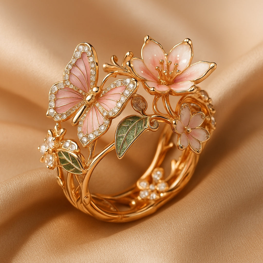 Nature Bright Butterfly Zirconia Ring - emmy-rae-jewels.com