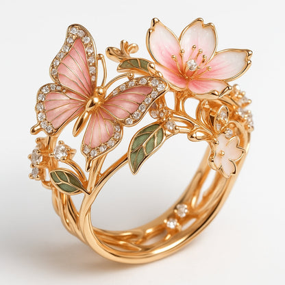 Nature Bright Butterfly Zirconia Ring - emmy-rae-jewels.com