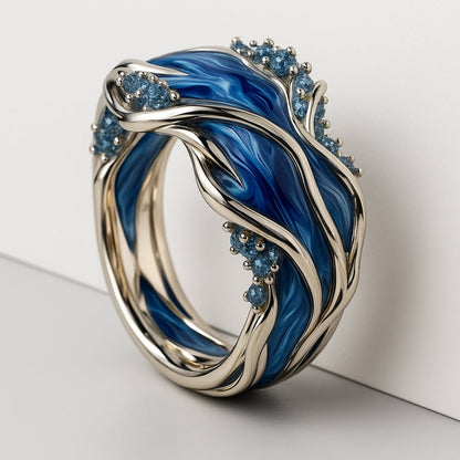 Vintage Golden Ocean Wavy Ring - emmy-rae-jewels.com