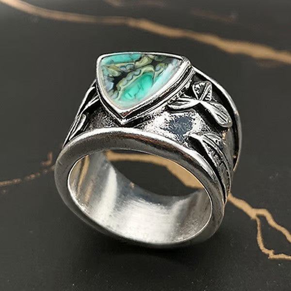 Mottled Memory Leaf Ring