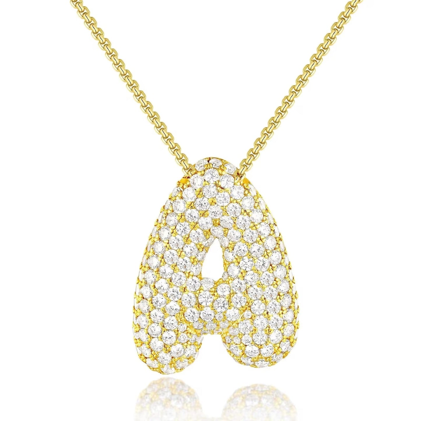 Hailey Bubble Initial Necklace - emmy-rae-jewels.com