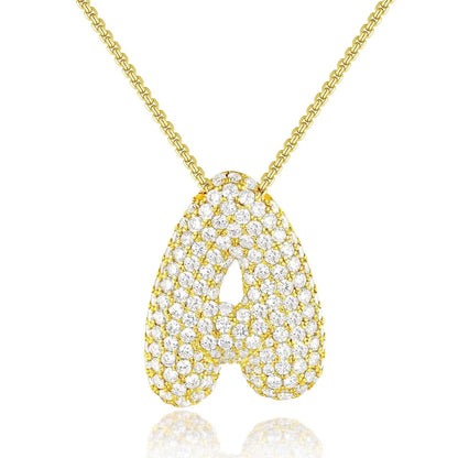 Hailey Bubble Initial Necklace - emmy-rae-jewels.com