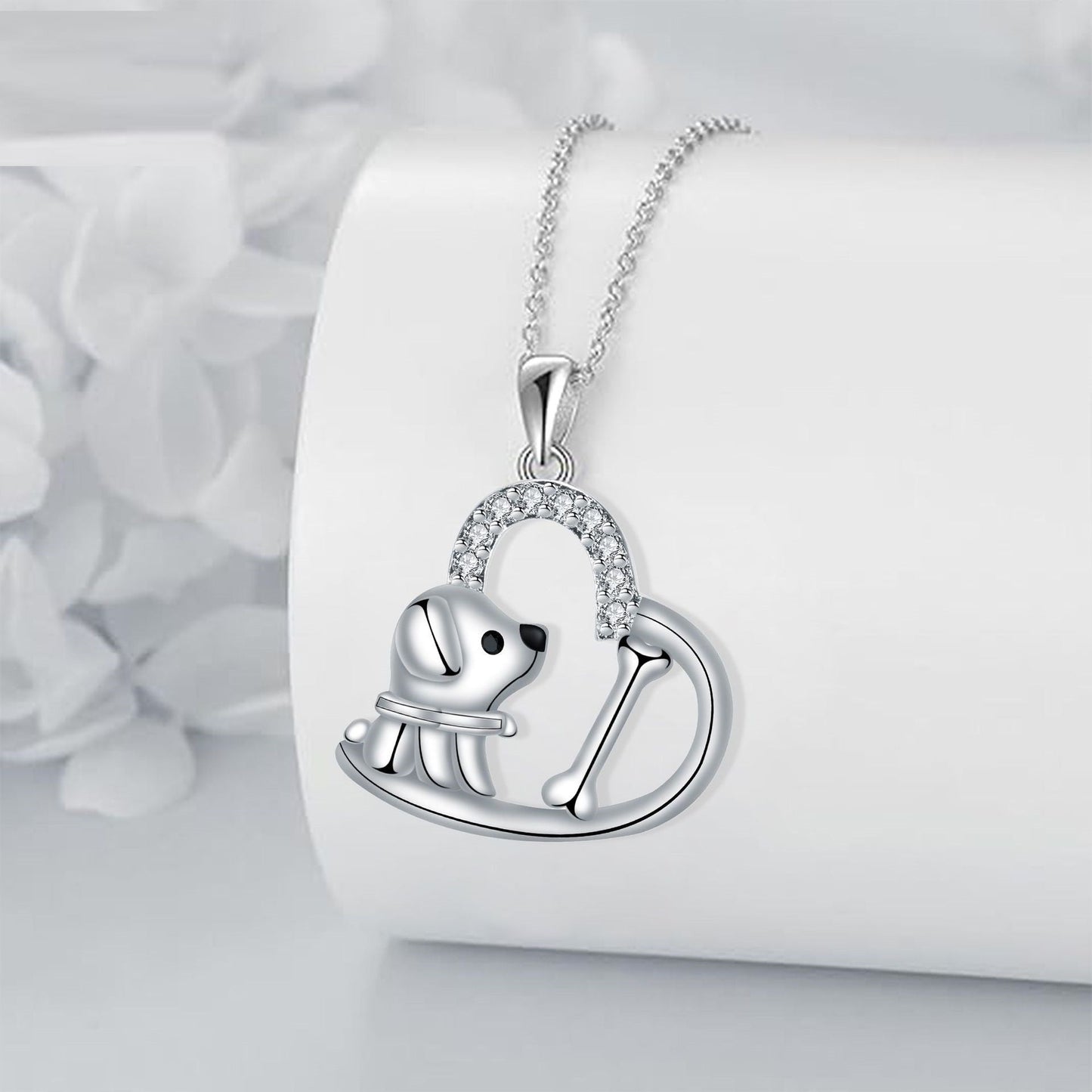 Heart Pendant Dog Necklace - emmy-rae-jewels.com