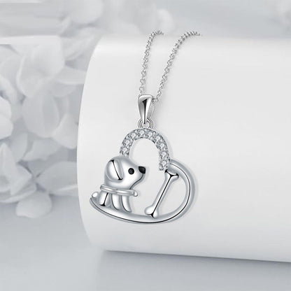 Heart Pendant Dog Necklace - emmy-rae-jewels.com