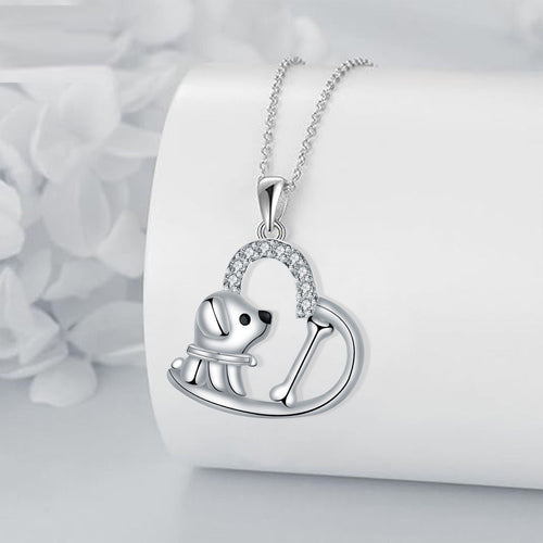 Heart Pendant Dog Necklace - emmy-rae-jewels.com