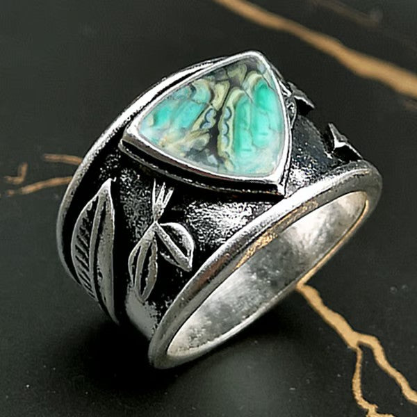 Mottled Memory Leaf Ring