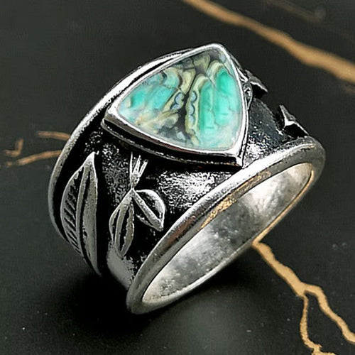Mottled Memory Leaf Ring