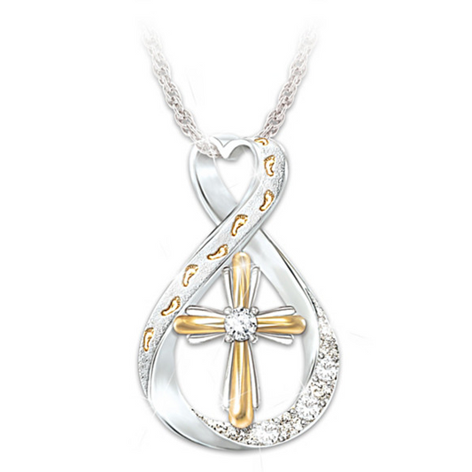 "Footprints In The Sand" Diamond Infinity Pendant Necklace - emmy-rae-jewels.com