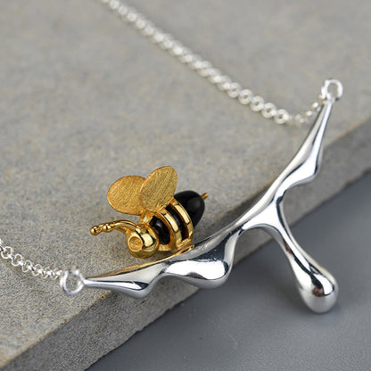 Dripping Honey & Bee Necklace - emmy-rae-jewels.com