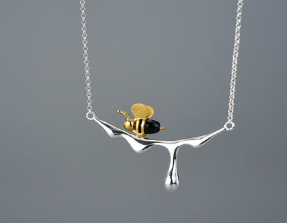 Dripping Honey & Bee Necklace - emmy-rae-jewels.com