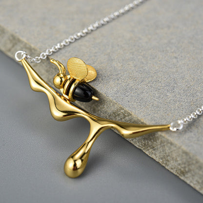Dripping Honey & Bee Necklace - emmy-rae-jewels.com