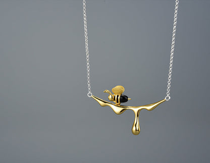 Dripping Honey & Bee Necklace - emmy-rae-jewels.com