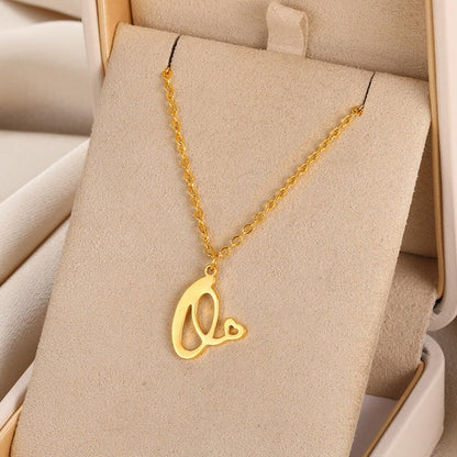 Cursive Initial Letter Pendant Necklaces - emmy-rae-jewels.com