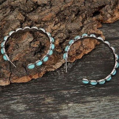 925 Vintage Turquoise Earrings - emmy-rae-jewels.com