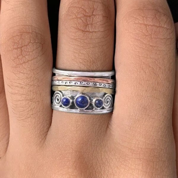 Bohemian Sapphire Meditation Ring - emmy-rae-jewels.com