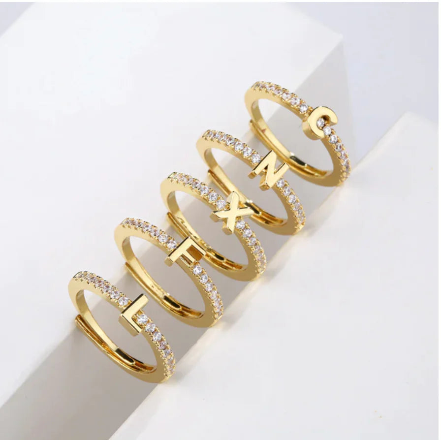 Adjustable Custom Initial Ring - emmy-rae-jewels.com