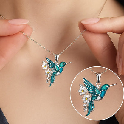 Beautiful Hummingbird Necklace with Bonus Earrings – Limited Time Offer - emmy-rae-jewels.com