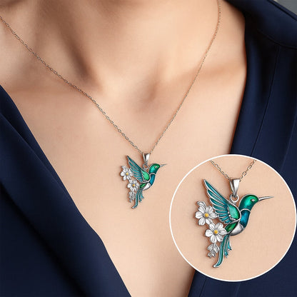 Beautiful Hummingbird Necklace with Bonus Earrings – Limited Time Offer - emmy-rae-jewels.com