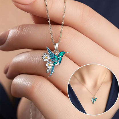 Beautiful Hummingbird Necklace with Bonus Earrings – Limited Time Offer - emmy-rae-jewels.com