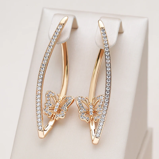 Elegant Sparkling Butterfly Earrings - emmy-rae-jewels.com