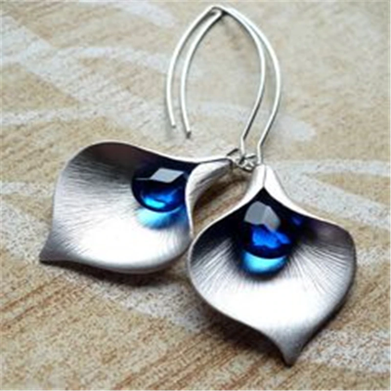 Blue Stone Earrings in Silver - emmy-rae-jewels.com