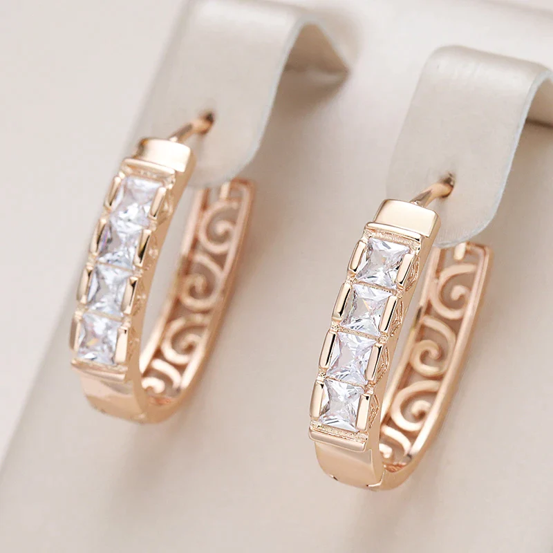 Elegant Inlay Zirconia Earrings - emmy-rae-jewels.com