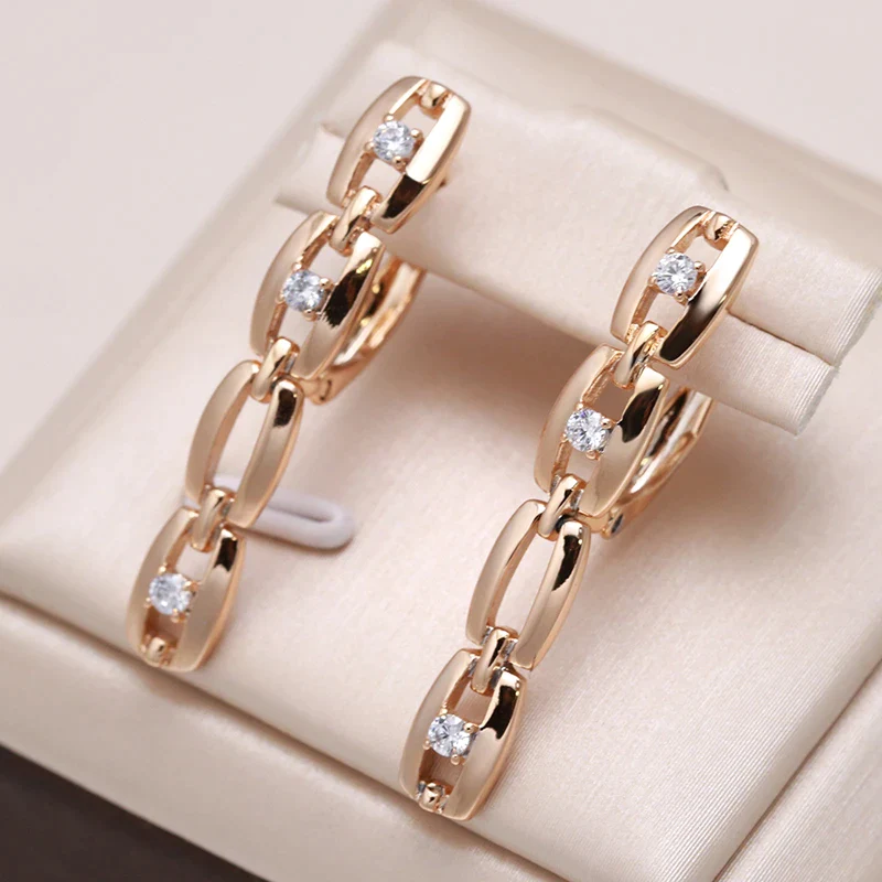 Elegant Chained Earrings in Gold - emmy-rae-jewels.com