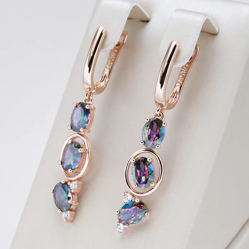 Elegant Colorful Crystal Earrings - emmy-rae-jewels.com