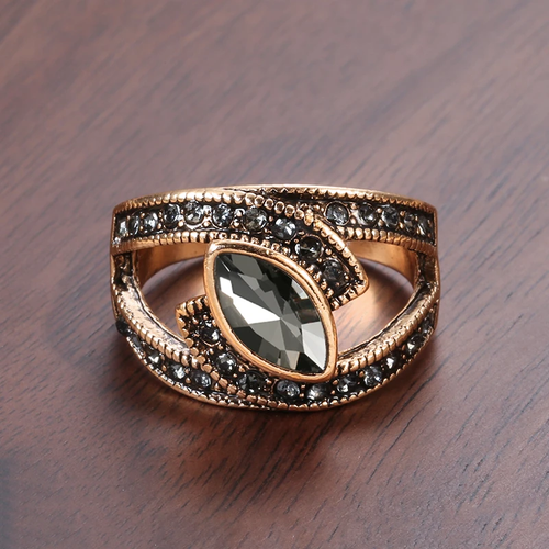 Elegant Black Crystal Ring - emmy-rae-jewels.com