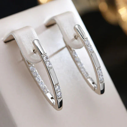 Elegant Zirconia Earrings in Gold - emmy-rae-jewels.com