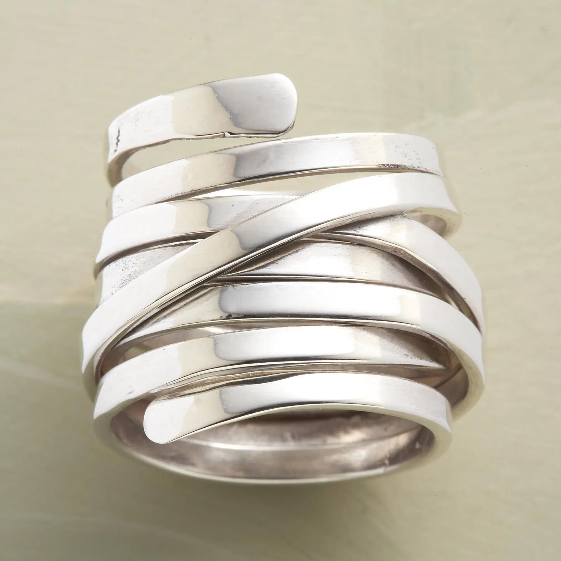 Bliss - Vintage Thick Layer Silver Ring - emmy-rae-jewels.com