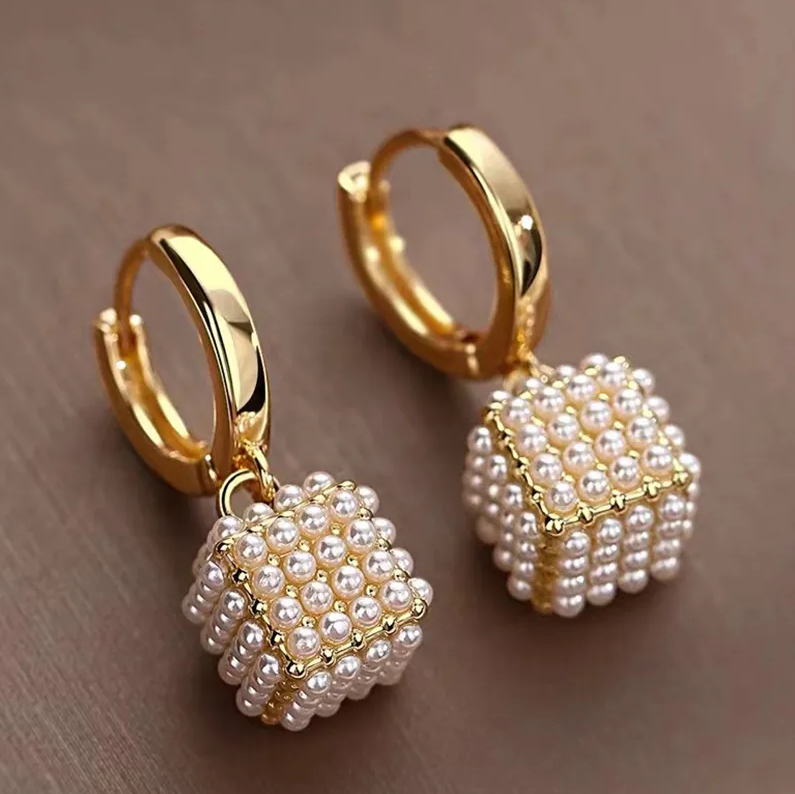 Elegant Cubic Pearl Earrings - emmy-rae-jewels.com