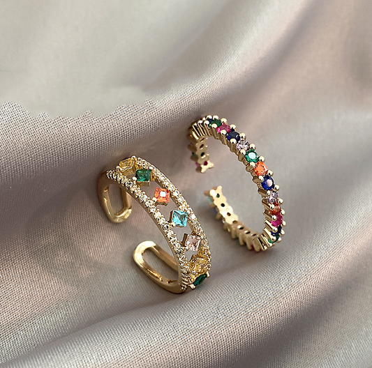 Elegant Multicoloured Zirconium Earrings - emmy-rae-jewels.com